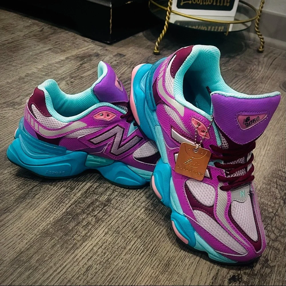 New Balance 9060 Women's Purple and Teal Sneakers - NEW!! Size 8 - Picture 1 of 2